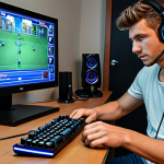 Image Prompt 1: The Modern Gamer's Versatile Lifestyle**